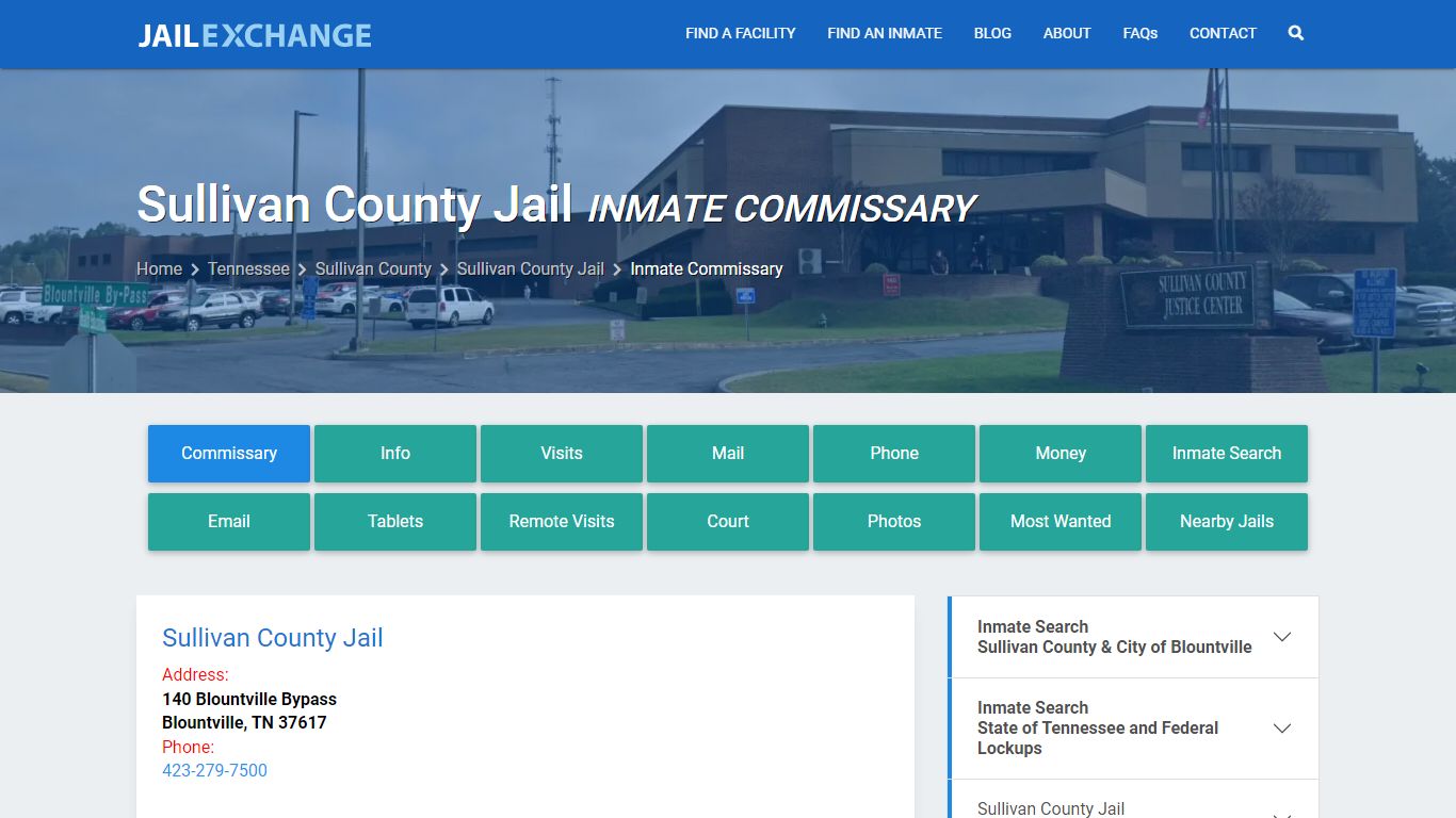 Inmate Commissary, Care Packs - Sullivan County Jail, TN